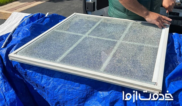 قیمت شیشه سکوریت با نصب